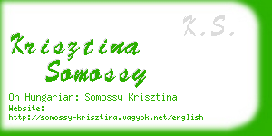 krisztina somossy business card